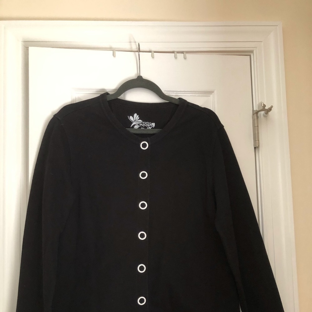 Black snap down jacket